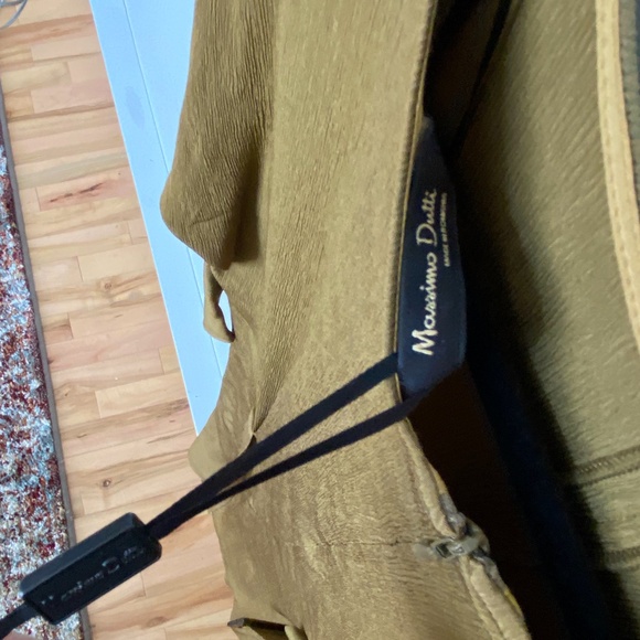 massimo dutti olive gold/green Long sleeve dress - Picture 4 of 5